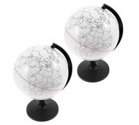 FUNOMOCYA 2 pièces Globe Vierge à Peindre Modèle Effaçable DIY Décoration Éducative Personnalisable pour Loisirs Créatifs