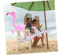 FUNOMOCYA 2 Pièces Gonflable décoration Flamant Rose Gonflable Animaux Animal Jeu Flottant Jouets en Bord de mer Caoutchouc
