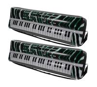 FUNOMOCYA 2 pièces Inflatable Keyboard Piano Set Realistic Musical Toy for Boys Portable Birthday Party Decoration Safe Material