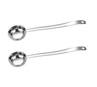 FUNOMOCYA 2 Pièces Louche Acier Inoxydable avec Bec Verseur Double Long Manche Ergonomique Cuillère à Soupe et Sauce pour Cuisine Service et Ragoûts