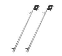 FUNOMOCYA 2 Pièces Mâle De Yacht Marin Pôle du Drapeau en Acier Inoxydable Silver