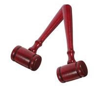 FUNOMOCYA 2 Pièces Marteau de Juge Bois pour Rôle Davocat et Enchères Accessoire Costume Judiciaire Clair et