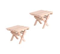 FUNOMOCYA 2 pièces Mini Table Pliante Bois Décoration Maison Miniature pour Salon Accessoire Photographie et Cadeau DIY pour Amateurs de Meubles Miniatures