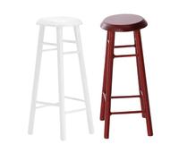FUNOMOCYA 2 Pièces Miniature Wooden Bar Stools for Dollhouse High Stools for Kitchen Living Pub Scenes Compact Mini Dollhouse Furniture