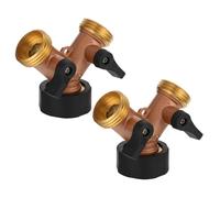 FUNOMOCYA 2 Pièces Raccord de Tuyau Jardin Voies Laiton Robuste Connecteur Rapide pour Arrosage Adaptateur Sélecteur Écoulement Compatible Tuyaux Irrigation Goutte Installation Facile