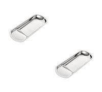 FUNOMOCYA 2 Pièces Range-couverts En Acier Inoxydable Assiette Buffet Repose-pince Buffet Plateau à Outils Plateau Pour Clip Porte-louche Assiettes Apéritives Traiteur Porte-clips