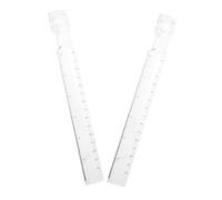 FUNOMOCYA 2 pièces Règle Multifonction avec Loupe Intégrée Échelle Centimétrique Claire Outil Portable de Dessin et Mesure pour Artistes et Artisans Lot