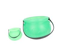 FUNOMOCYA 2 Pièces Seau De Sorcière D'halloween Sacs De Bonbons De Friandises Décor De Fête D'halloween Seaux De Bonbons D'halloween Seaux De Décoration De Jardin Chaudron Plastique Green