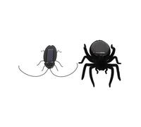 FUNOMOCYA 2 pièces Solaire Éducatif Simulation Araignée et Cafard pour Extérieur Modèle Réaliste pour Imagination et Apprentissage Scientifique