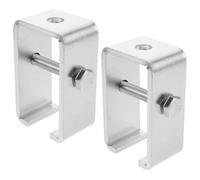 FUNOMOCYA 2 Pièces Support de Rail de Canal Visserie, Support de Montage pour Rail de Trolley en Acier Inoxydable Argenté, Trou 9/16 Po, Trou Latéral 7/16 Po, Charge Lourde, pour Garages