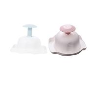 FUNOMOCYA 2 Pièces Support de Râpe Alimentaire à Usure pour Protection des Mains Lors Découpe et Râpage des Légumes Rose Bleu