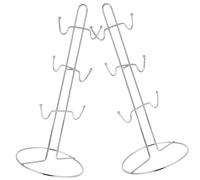 FUNOMOCYA 2 Pièces Support Tasse à Café Forgé Porte Tasses Robuste et Pratique pour Cuisine Bureau et Café Organiseur Rangement Mugs et Tasses Compact Présentoir Décoratif et