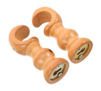 FUNOMOCYA 2 Pièces Supports Tringles Rideaux Bois Massif Style Romain Supports Muraux Solides pour Chambre et Salon Accessoires Rideaux Faciles à Installer
