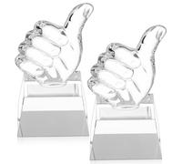 FUNOMOCYA 2 Pièces Trophée Pouce Levé Transparent, Modèle Décoratif