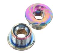 FUNOMOCYA 2 Pièces Vis de Fixation pour Cache-écrou de Pédalier en Alliage D'aluminium, Boulon de Manivelle de Vélo Robuste Installation Facile pour Cyclisme en Plein Air