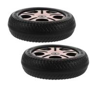 FUNOMOCYA 2 Roues de Remplacement Universelles pour Tricycle Garçon et Filles, Essieu Arrière Antidérapant, Diamètre 0,8 Cm, Couleur Rose, Accessoires Compatibles Trottinette et Scooter