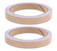FUNOMOCYA 2 rouleaux Bande de Chant Adhésive Bois Motif Grain de Bois Ruban Autocollant Finition Meuble Décoratif et Réparateur pour Bords de Meubles Armoires Portes Protection et