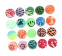 FUNOMOCYA 20 Pièces Balles Rebondissantes Motif Œil Bouncy Balls Élastiques Garçon Fille Jeu Loisirs Couleur Aléatoire