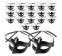 FUNOMOCYA 20 pièces Base de Masque Demi-visage Plastique Léger pour DIY Cosplay Halloween Fête Masquerade Décoration