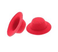 FUNOMOCYA 20 Pièces Chapeaux Jazz pour Poupées Accessoires Miniatures pour Décoration Maison Habillage Poupée Chapeaux Tissu Rouges pour Jeu Imitation