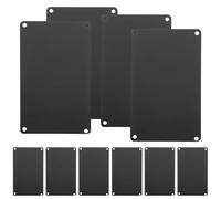 FUNOMOCYA 20 Pièces Lot de 20 Plaques Nominatives en Aluminium Noir 100X60Mm 0,5Mm 4 Trous, Étiquettes de Gravure Vierges pour Signalisation Bureau et Identification Professionnelle