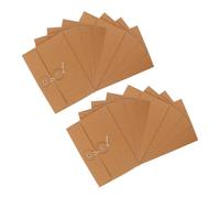 FUNOMOCYA 20 pièces Lot de Enveloppes Kraft Vintage Pochettes Rigides pour Lettres Cartes et Rangement Bureau Papier Kraft Résistant et Portable