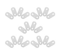 FUNOMOCYA 20 pièces Lot de Équerres Plates INOX avec Vis Supports Fixation Droits Plats pour Réparation Meubles Angles Droits Robustes pour Armoires Bibliothèques et Dressings Installation