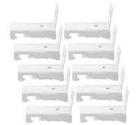 FUNOMOCYA 20 pièces Support de Montage pour Rideaux Incurvés Lot de Supports Muraux Blancs Fixations Adaptées à Divers Diamètres de Tringle Installation Facile avec Guide