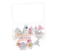 FUNOMOCYA 20 Punaises de Fleur Délicates pour Fournitures de Loisirs Créatifs DIY en Résine et Alliage D'aluminium, Multifonction pour Fixer et Décorer, Pack de 20 Pièces Couleur Aléatoire
