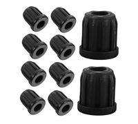 FUNOMOCYA 20pièces Manchons De Roulette Pour Pied De Chaise Inserts Caster Sockets Plastique Noir Montage Robuste Pour Meubles Bois Fixation Pour Roulettes Petites à Tiges Swivel Accessoire