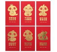 FUNOMOCYA 24 Enveloppes Rouges Chinoises En Forme De Serpent Décorations Mignonnes Pour L'Année Du Serpent Enveloppes Rouges Lanternes Sac Chinois