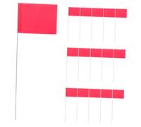 FUNOMOCYA 24 pièces Drapeaux de Marquage PVC avec Piquets Inox pour Identification Industrielle Réseaux Souterrains Aménagement Paysager Topographie et Délimitation Animaux