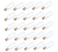 FUNOMOCYA 25 Pièces Bouteilles Verre Miniatures Transparentes Bouchons Liège de Bouteilles DIY pour Messages Décorations