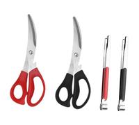 FUNOMOCYA 2ensembles Ciseaux De Cuisine Multifonctions Avec Pince Barbecue De Ciseaux Réutilisables Pour Découper Légumes Accessoires Pour Cuisine Barbecues