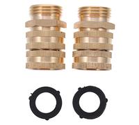 FUNOMOCYA 2Pièces Connecteur de Tuyau Laiton Heavy Duty Double Adaptateur Rotatif pour Jardin Irrigation Durable Étanche Accessoire de Jardinage Pratique