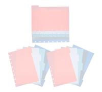 FUNOMOCYA 3 Ensembles Séparateurs Plastique avec Onglets Écrits Feuilles Index pour Classeur à Anneaux Intercalaires pour Organisateur Cahier Bureau et École Pages de Division Résistantes