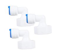 FUNOMOCYA 3 pièces Adaptateur Femelle à Raccord Rapide Coudé pour Filtre à Eau Connecteur de Conversion pour Tuyau PE Compatible Système Ro et Purification Eau