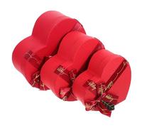 FUNOMOCYA 3 Pièces Boîtes Cadeaux Forme de Cœur Rouge pour Fêtes et Anniversaires Boîtes Emballage Cadeaux Petites et Transparentes Coffrets Multifonctions pour Bonbons