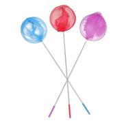 FUNOMOCYA 3 Pièces Lot de Filets à Télescopiques avec Manche Extensible Alliage Filet Nylon pour Garçon Fille Attrape Insectes et Poissons Extérieur et Portable