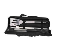 FUNOMOCYA 3 pièces Outils de Barbecue Acier Inoxydable Fourchette Pince et Spatule pour Grillades Extérieur Kit Complet pour Barbecue Plein Air