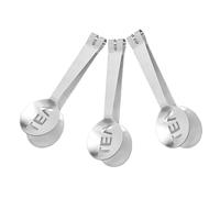 FUNOMOCYA 3 Pièces Pinces à Sachets de Thé Inox Multifonctions Pinces Alimentaires pour Glaçons et Petits Snacks Design Lettres Décoratif Acier Inoxydable pour Cuisine Quotidienne