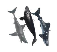 FUNOMOCYA 3 Pièces Requin Flottant Aménagement Paysager Décor Requins Sculpture De Requin Accessoires D'Aquarium Mignons Modèle De Requin Jouet Jouet De Requin Réaliste Figurine d'animal De