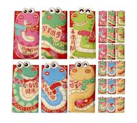 FUNOMOCYA 30 Pièces Enveloppes Rouges Chinoises de l'Année Traditionnelles pour Fêtes Printemps Mariage Anniversaire Motifs Classiques Chanceux et Colorés