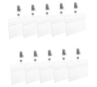 FUNOMOCYA 30 Pièces Lot Pochettes Cartes d'Identité Transparentes Format Paysage Étanches avec Double Trou et Clip Protège-badge Plastique Clair pour Bureau Usine et Activités Extérieures
