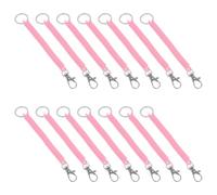 FUNOMOCYA 30 Pièces Porte-clés à Ressorts Spirale Extensible avec Mousqueton Cordon Rétractable Anti-perte pour Clés Téléphone et Portefeuille Léger et Flexible Usage Quotidien et Extérieur