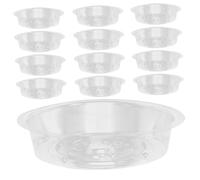 FUNOMOCYA 30 pièces Soucoupes pour Plantes Plastique Pet Transparentes Caches Pots Ronds Supports Drainants Durables Antidérapants pour Pots de Fleurs Dintérieur