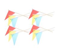 FUNOMOCYA 30 Pièces Triangular Traffic Safety Flags With Reflective Design Weather-resistant Utility Markers For Construction Sites And Underground Cable Location