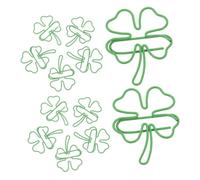 FUNOMOCYA 30 Pièces Trombones Métalliques Forme de Trèfle à Quatre Trombones Décoratifs Petits et Mignons pour Bureau et Papeterie Accessoires Fonctionnels pour Marque-pages Notes et Photos