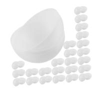 FUNOMOCYA 35 pièces Lot de Boules de Tombola Blanches PVC Réutilisable Ouvertes pour Insérer Prix Résistantes et Pratiques pour Jeux de Loterie et Tirages Au Sort