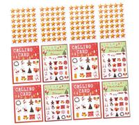 FUNOMOCYA 37 Pièces Cartes Bingo de Noël Papier Jeu de Société pour Fête Famille et Joueurs Format